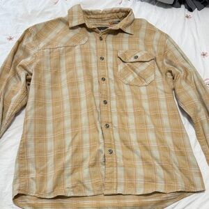 Men's Beige Plaid Shirt